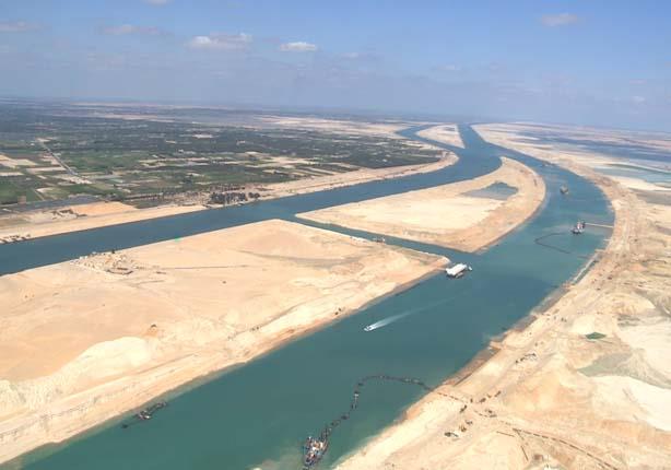 صورة جوية لقناة السويس الجديدة قبل افتتاحها، منشورة في يونيو 2015.